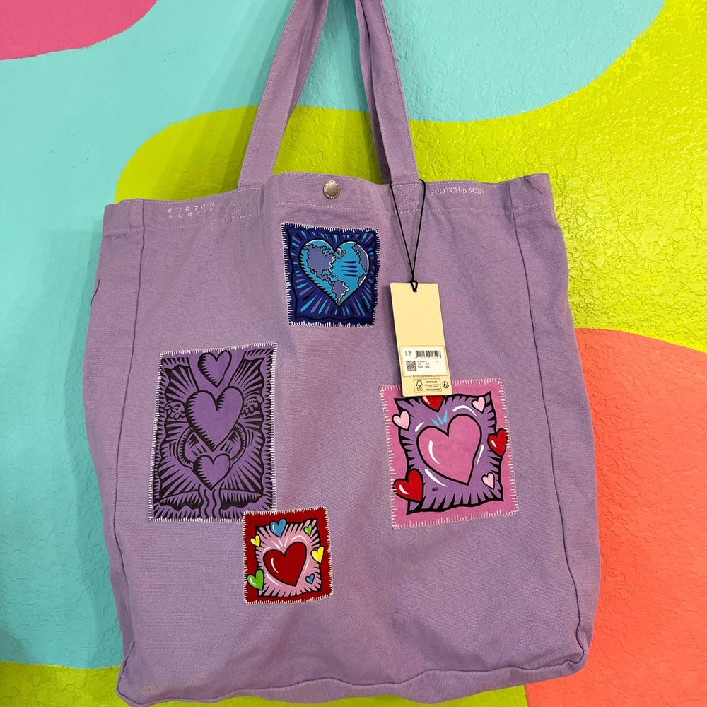 BURTON MORRIS X SCOTCH & SODA purple tote bag